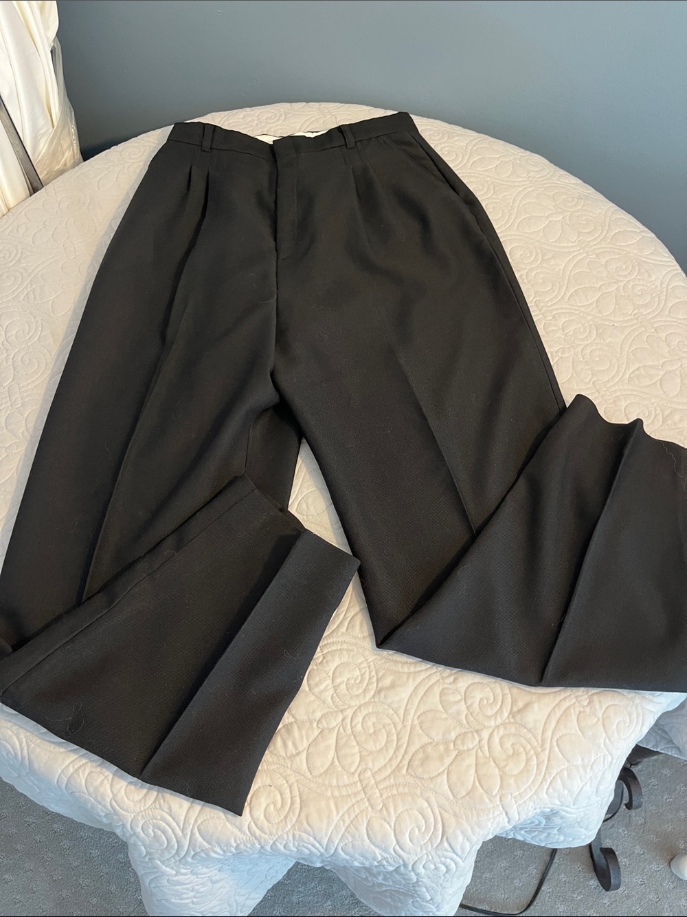 Liz Baker Black Pleated Trousers